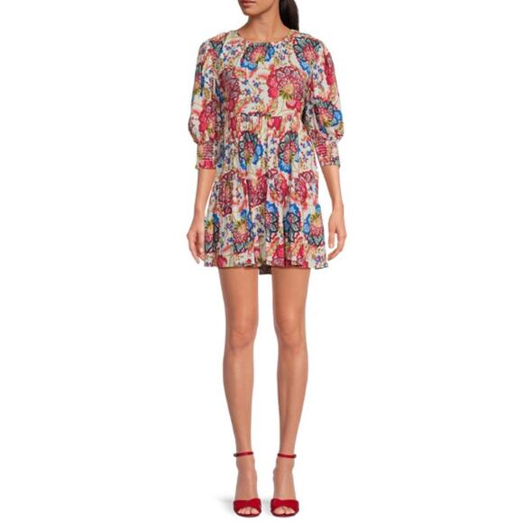 Misa Los Angeles Bohemian Open Tie Back Honor Floral Mini Dress S NWT $355 - Picture 1 of 5